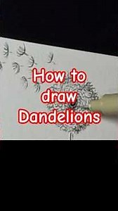 How to Draw Dandelion for Beginners | #beginnerdrawing #floraart #drawing #beginnerart #inkdrawing