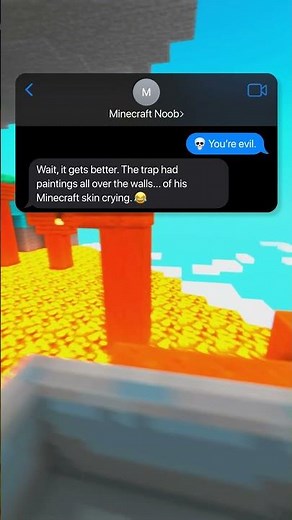 BEST Minecraft prank EVER!!! (My friend rage quit) #shorts