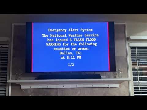 EAS for Flash Flood Warning around North Texas