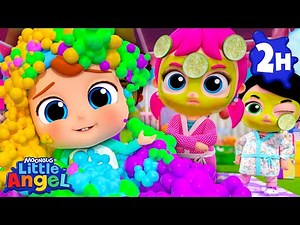 Baby John WRECKS Jill's Spa Party! | 📖Little Angel📖Moonbug Kids📖Learning Corner