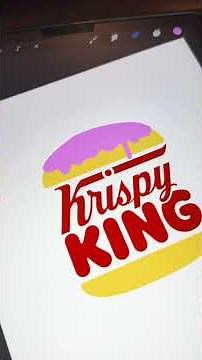 Combining the Burger King and Krispy Kreme logos! #mashup #logodesign #redesign #logos #shorts