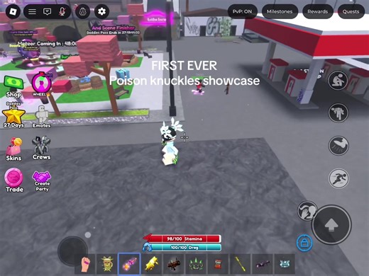Poison Knuckles Showcase in Baddies Gameplay