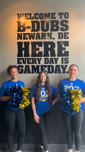Come show your support to both Delaware Football and Delaware Spirit! Tomorrow at Buffalo Wild Wings located on S Main Street from 6pm-10pm!💙 | The University of Delaware Dance Team