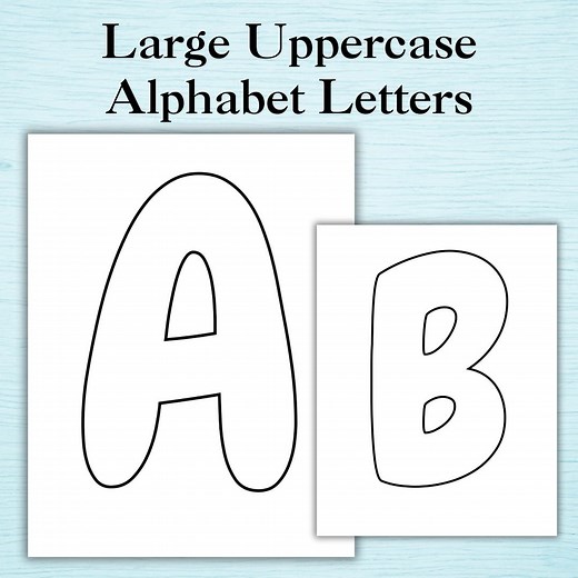 Printable Bulletin Board Large Bubble Letter, A-Z Alphabet (PDF) - Etsy