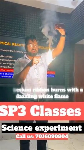 Magnesium Ribbon Burns with Dazzling White Flame | Class 10 Chemistry Experiment #shorts