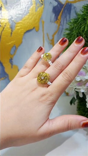 DIY Wire Rose Ring 🌹✨ Wire Wrap Jewelry #diy #rose #trending #ring #hack #shorts #lifehacks