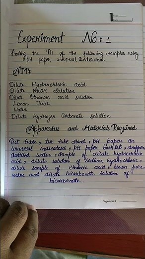 Finding the ph of the following samples using PH Paper or universal indicator