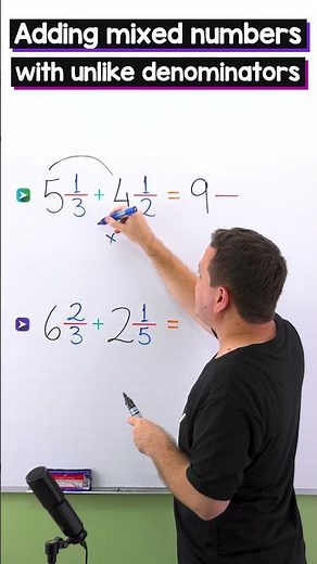 Adding mixed numbers with unlike denominators
