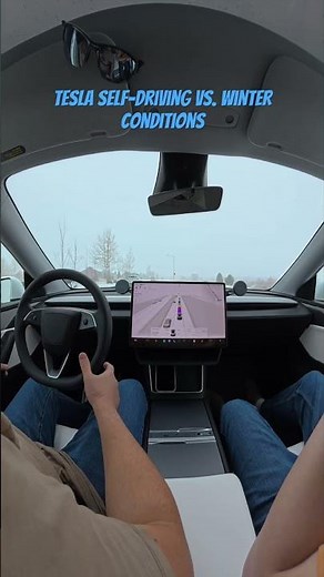 Tesla Self-Driving 14.2.1 vs. Winter Conditions