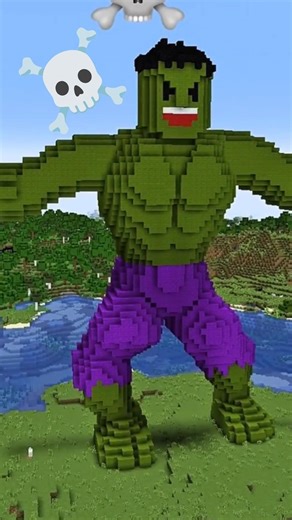 Minecraft Hulk Build Battle - Noob vs Pro vs Hacker vs God #shorts #minecraft