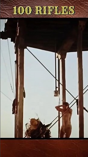 Western Movie - 100 Rifles - Raquel Welch's sexy shower scene and John Wayne #movie #retro #cowboys