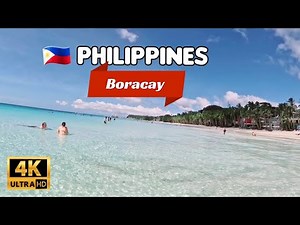 🇵🇭WALK on Boracay BEST White Sand Beach in the Philippines [ 4K ] Walking Tour