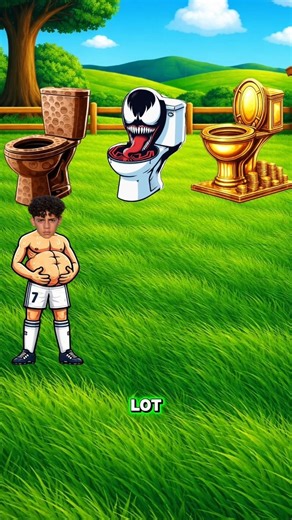 Which toilet does Ronaldo Jr. use?😱🔥 #shorts #animation #cartoon