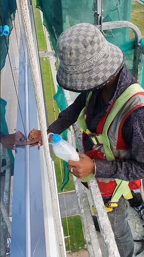Sealant Application on Glass Balustrade Bottom Cover Gaps!