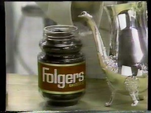 1985 Folger's Coffee Crystals replaced their regular coffee at a fancy restaurant. I ALWAYS thought this was BS.