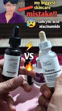 🔥 Niacinamide vs Salicylic Acid | Kaun Hai Best? 😱 #niacinamide #salicylicacid #skincare