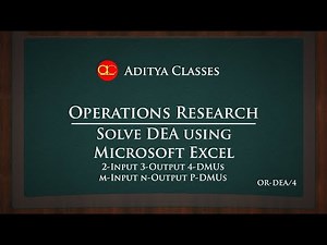 DEA-4 | DEA using MS Excel | Data Envelopment Analysis | Efficiency Frontier