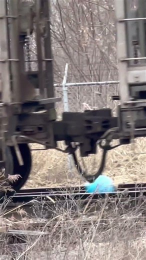 A ball chasing the train ￼