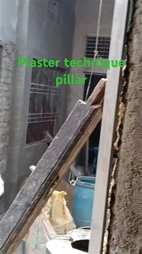 plaster technique pillar #rajmistiri #construction #shortsvideo