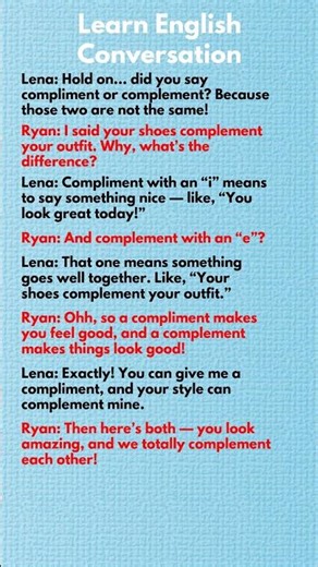 compliment vs complement