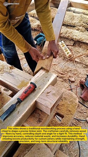 Old-School Woodworking Precision with Hand Chisel | Timber Joinery Skill