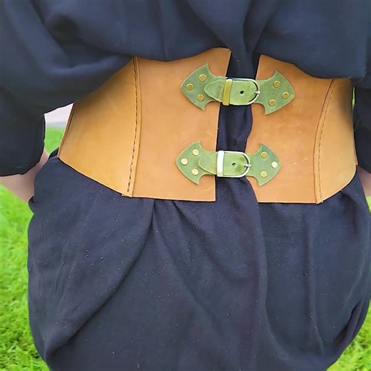 Ranger Corset Leather Pattern – Beginner Friendly Hip Corset with Buckle Back and Chunky Lacing | DIY Cosplay, LARP, D&D, Renaissance Faire