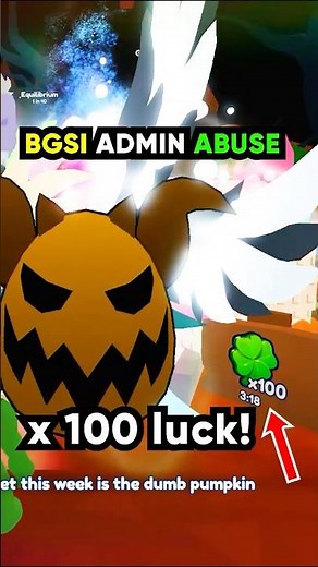 INSANE BGSI ADMIN ABUSE + X100 LUCK on SINISTER EGG