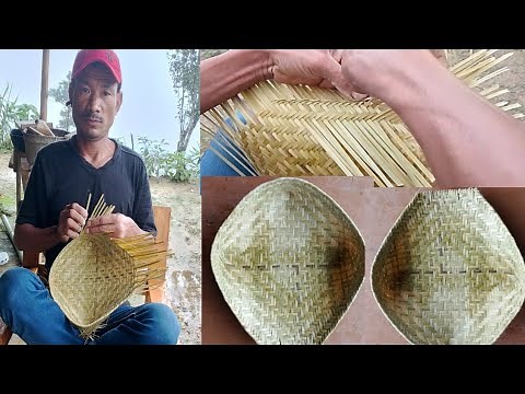 How to make bamboo winnowing basket.‪@WangbaPKonyak-z6whttps‬
