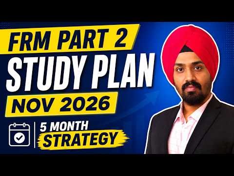 FRM Part 2 Study Plan for Nov 2026 | 5-Month Preparation Study Tracker