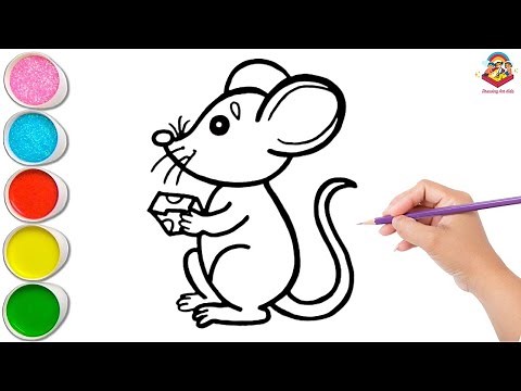 How to Draw Cute Mouse I Drawing & Coloring for Kids I Easy Step by Step
