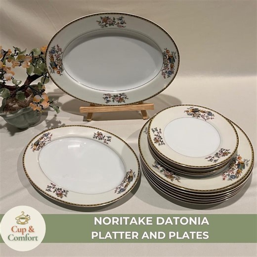 Vintage Noritake Datonia Dinnerware Platter and Plates M Backstamp Japan - Etsy