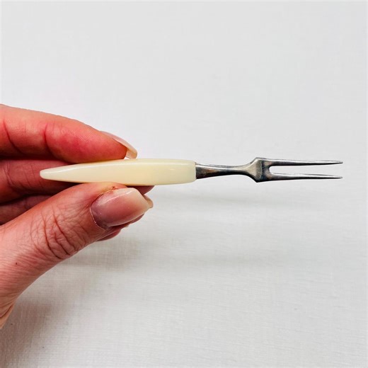 Vintage Japanese Cocktail Forks Set of 12 | White Bakelite Handles | Appetizer Serve - Etsy