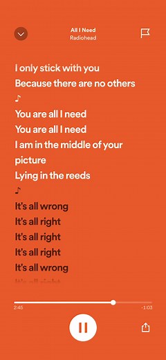 All I Need - Radiohead Song Lyrics