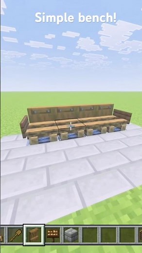 Simple Minecraft bench design! #building #minecraft #minecraftguide