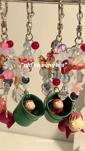 Handmade Ponyo Keychain and Beaded Jewelry