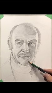 11K views · 249 reactions | Here’s a drawing I did of sir Sean Connery for last months draw along over at my Patreon page. Full video is around 45 minutes (with voice over) although I’ll probably go back and add a bit more detail one day when I have a spare minute ⠀⠀⠀ This sketch was done in graphite on white strathmore Bristol paper. Its 9” x 12” ⠀⠀⠀ #art #seanconnery #007 #jamesbind #drawing. | MaasArt | Facebook