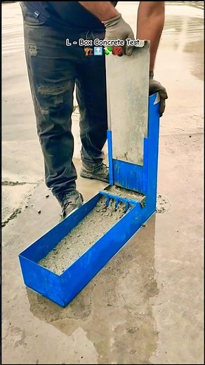 L - Box Test Of Concrete🏗️🔝💸💯#construction #civil #engineering #youtube #shorts #youtubeshorts #test