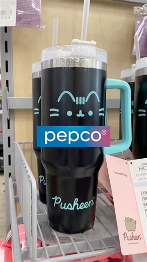 Cute Pepco Pusheen Thermal Tumbler Cups In Store! 🐱 #pepco #pusheen #pepcohaul #shorts