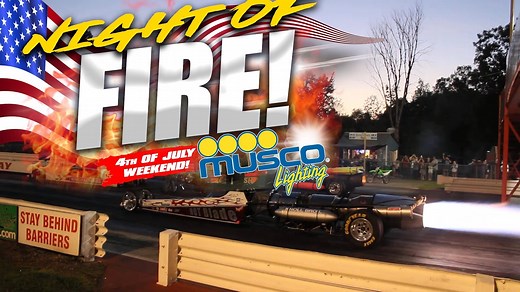 𝐓𝐇𝐄 𝐍𝐈𝐆𝐇𝐓 𝐎𝐅 𝐅𝐈𝐑𝐄! 𝐒𝐚𝐭𝐮𝐫𝐝𝐚𝐲, 𝐉𝐮𝐥𝐲 𝟐𝐧𝐝! NEXT Saturday it's the 2022 Night of Fire presented by 𝑴𝒖𝒔𝒄𝒐 𝑳𝒊𝒈𝒉𝒕𝒊𝒏𝒈 at ERP featuring a thrilling line-up of drag racing machines ready to battle it out on the drag strip! 𝑭𝒆𝒂𝒕𝒖𝒓𝒆 𝑨𝒕𝒕𝒓𝒂𝒄𝒕𝒊𝒐𝒏𝒔 𝑰𝒏𝒄𝒍𝒖𝒅𝒆: Joe Haas "American Way" Nitro F/C John Lawson "Runaway" Nitro F/C Randy Meyer Racing Nitro Injected Dragsters Sam Wills T/F motorcycle Mitch Brown T/F motorcycle Hot Blade Jet Dragster Miss El