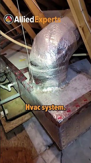 HVAC system set up in attic space - many benefits for an HVAC install in attic!👌 #energy #home #hvac