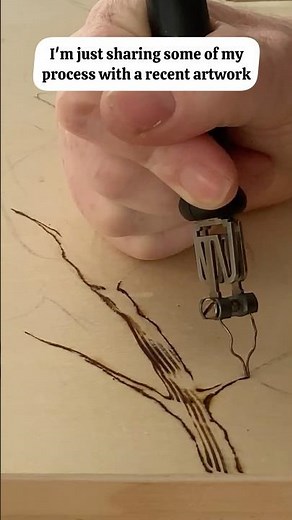 How I Create a Mixed Media Artwork Using Wood Burning (Pyrography 🔥), Aerosols and Acrylic Paints