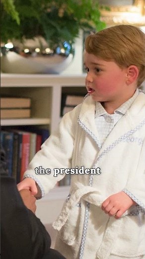 The Cute Moment Prince George Met Barack Obama #PrinceGeorge #BarackObama #royals