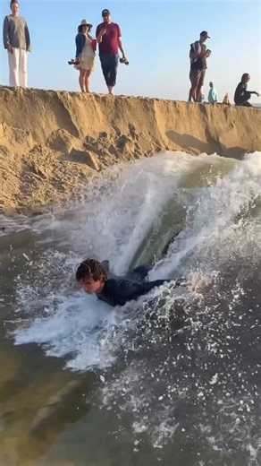 Pure Form Bodysurf on Instagram: "Repost from @blairconklin I’m ready for @kane.tsunameh to tackle the Waimea River Mouth @whoisjob @kaithompson_1morewave is now Kai Thompson one with the wave! New record for longest Body Surf at Aliso Creek? The perfect wave came along for the perfect grom."