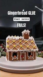 Gingerbread GLUE dries fast, holds strong 🏠✨ *best icing