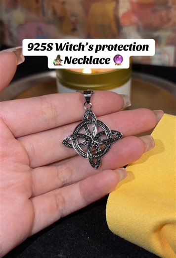 925S Witch’s protection necklace 🙌🏻🔮#witch #witchjewelry #witchtok #protection #knot