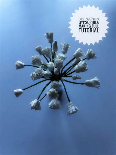 How to make cute gypsophila step by step || baby’s gypsophila making tutorial #tutorials #flowers #diyprojectsideas | Blta.BiShaba