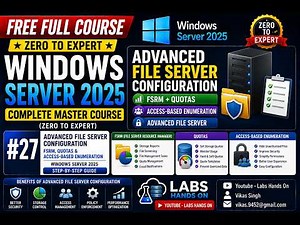 #27 Advanced File Server Configuration |Windows Server 2025| FSRM, Quotas & Access-Based Enumeration