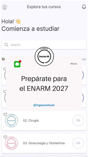 🚀 Algo nuevo está por comenzar en el Curso Dr. RE Renovamos por completo la experiencia del curso y ahora tendrás nueva página nueva app para iOS y Android 📲 Todo lo que necesitas para tu preparación, ahora en un mismo lugar: ✨ Clases preparadas 📝 Simuladores diarios 📊 Autoevaluaciones 🔥 Simuladores de 280 preguntas 🧠 Flashcards y Ankis Y esto es solo el inicio… todavía vienen más sorpresas. 👀 📆 Preventa ENARM 2027: septiembre. Nos estamos preparando para llevar el Curso Dr. RE a otro ni