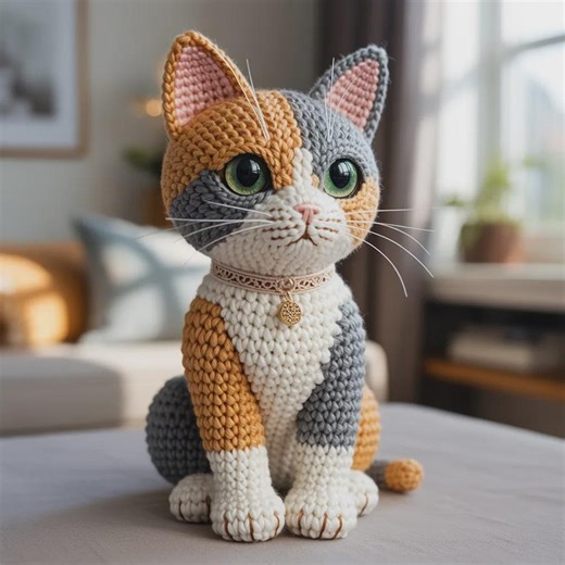 Crochet Tabby Cat Pattern, Striped Kitty Tutorial PDF - Etsy