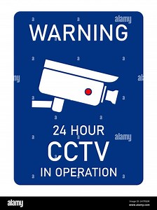 CCTV security camera warning sign. Vector sticker design for video surveillance CCTV warning Stock Vector Image & Art - Alamy